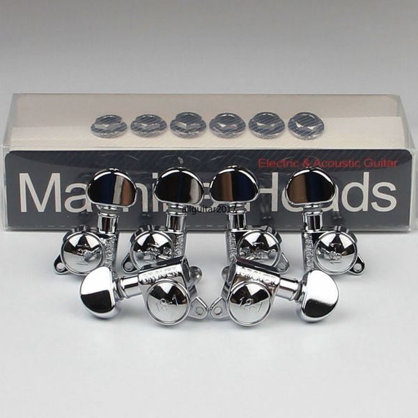 Chrome Grover Guitar Tuning Pegs 18: 1 Machine Heads Tuners / Set Guitar Parts Made in Korea