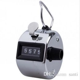 Chrome Hand Tally Counter 4 Chiffres Nombre Clicker Golf argent