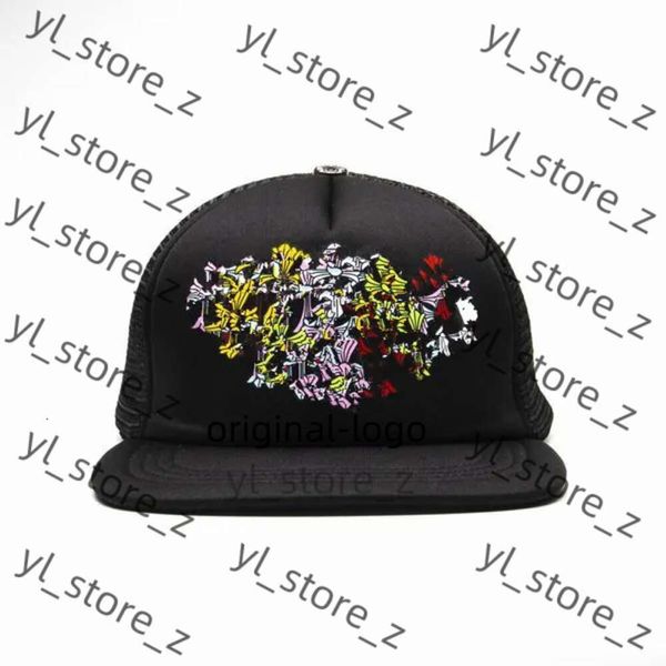 Hat CHROME Béisbol Corazones de flores Hat Mens Snapbacks Blue Blue Wats High Women Black Caps Chrome Designer Brand Caps 8053