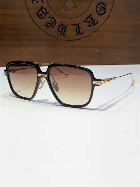 Chrome Hearts Modedesign, quadratische Sonnenbrille 8182, exquisiter Rahmen, Vintage-Punkrock-Stil, High-End-UV400-Schutzbrille für den Außenbereich