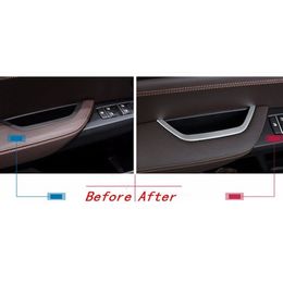 Chrome Main Drive Deur Armsteun Opbergdoos Frame Decoratieve Trim Strip Voor BMW X3 F25 X4 F26 Auto Accessoires Sequin300f