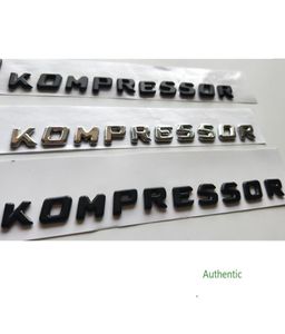 Crome mate negro brillo negro kompressor letras tronk fender insignia emblema emblema pegatina de calcomanía para Mercedes benz amg6575612