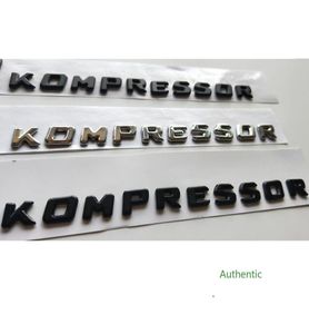 Chrome Matte noir gloss noir kompressor lettres trunk fender badge emblèmes emblèmes autocollant pour Mercedes benz amg8906261