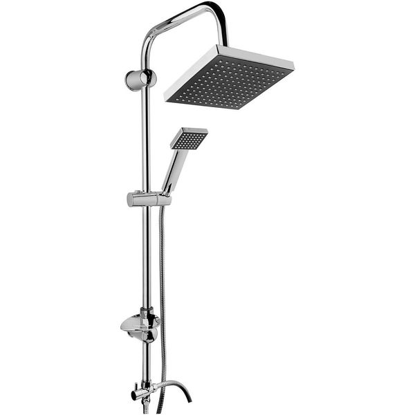 Chrome Douche Stalle Robinet Ensemble Réchauffeurs Pluie Rain Mélangeur Serviette Pivot Spout Bain Tête Cabine Salle de bain Robot Sprinkler Mélangeur Tap 2 Types