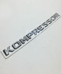 Chrome Silver Kompressor Letter Logo Trunk Emblem Badge Sticker for Mercedes W203 W204 W212 W221 AMG2427006