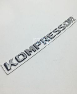 Chrome Silver Kompressor Letter Logo Trunk Emblem Badge Sticker voor Mercedes W203 W204 W212 W221 AMG2427006