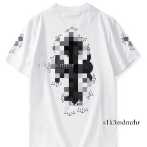 Chrome Summer Crosses T-shirts Hommes T-shirt Designer Hommes Femmes avec Chrome Thirts Loose Heart Ch Imprimer Manches courtes Casual Chromees 721