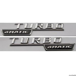 Chrome TURBO 4MATIC numéro lettres coffre Badge emblème autocollant pour MercedesBenz AMG8299686