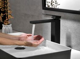 Bromébras à brossage en or noir robinet de salle de bain robinet de salle de bain robinet froid et mélangeur à eau pont à poignée unique montée 8564800