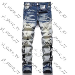 Chromee jeans mens créateurs jeans jeans hauts élastiques jeans chromés détressés déchirés slim fit moteur de moto