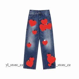 Chromees Hearts Jean Designer Make Old Washed Jeans Chrome Pantalon droit Coeur Lettre Imprime pour Kusbi Jeans Femmes Hommes Casual Long Style Chrome Purple Jeans 2577