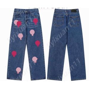 Chromees Hearts Nuevos pantalones vaqueros para hombre Ch Designer Make Old Chromees Hearts Jeans lavados Pantalones Heart Letter Prints Hearts Purple Jeans Hearts Printing Jeans 6626