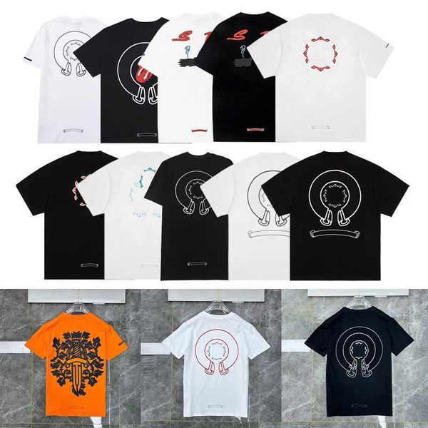 Chromeses Hearts Classic Mens Heart Luxury T Shirt Ch Brand Hombres Mujeres Letra sánscrita Sudadera con capucha Horseshoe Designer 2951 Trdr E9ms