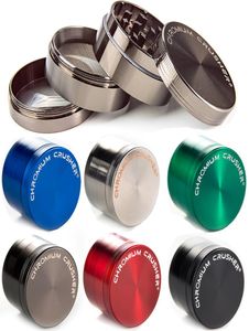 CHROMIUME GRINDES HERBES SCH 4 couches Crusher Métal Métal Zinc Alloy Grinder 40 mm 50 mm 55 mm 63 mm Grinder Tobacco6286014