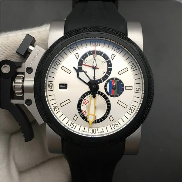 Montres Chronofighter Oversize The British Master Men Watch 47mm Chronograph Quartz Movement Montre-bracelet pour Big Wrist Gift285M