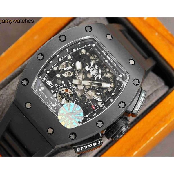 Chronograph Richarsmill Wrist montre des montres RMS11-03 Mécanique pour l'homme High End Factory Amazing Designer de haute qualité