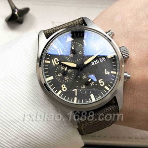 Chronograph SuperClone LW Watch Six for Men Mechanics Fighter 3777 Piloot Top Timing Luxe Pin Lumineuze waterdichte waterdichte heren Belt Designer horloges DD1U