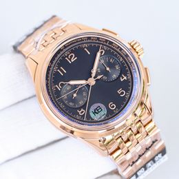 Chronograph Watch 7750 Timing Automatic Movement Watches 42mm Sapphire Women Wristwatch 904L en acier inoxydable Montre de Luxe