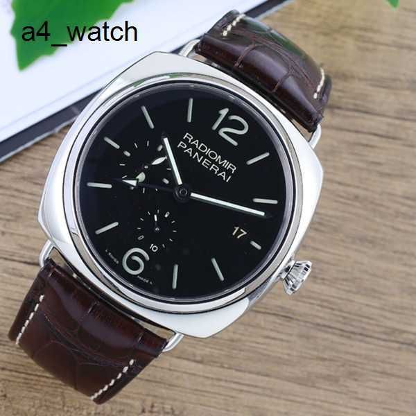 Chronograph Wrist Watch Panerai Radiomir Série Black Disc Dix jours Chaîne Automatique Mécanique METS PAM00323