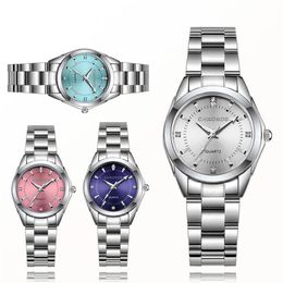 CHRONOS Dames Luxe Strass Roestvrij Staal Quartz Horloges Dames Zakelijk Horloge Japans Quartz Relogio Feminino 201263S