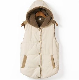 CHSDCSI HAPE DIKKE FLEECE WIELDCOAT Warm mode mouwloze jas vrouwen verdikkende vest winter 2112213834532