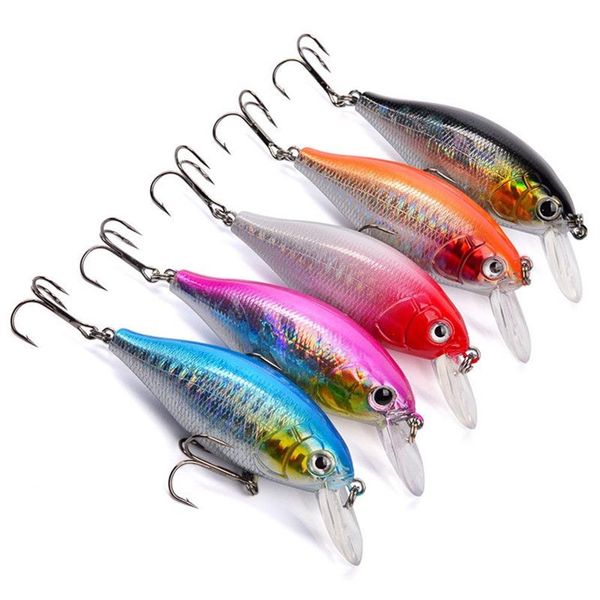 Leurre de pêche à manivelle artificiel potelé, appât artificiel en hochet pour natation peu profonde, peint en arc-en-ciel, 329m, 13g, 7cm