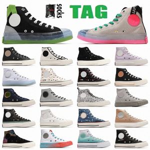 All Star 1970s 70s Chuck 70 Casual schoenen Taylor Environmental Series Game thema Witblauw Red High Top Clear Jelly Bottom Canvas Sneakers Y8NT#