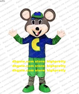 Chuck E. Cheese Mouse Mascot Disfraz de caricatura para adultos traje de personaje de dibujos animados de recreación de pantomima musical ZZ8240