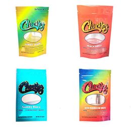 CHUCKLE embalaje mylar BOLSAS gusanos melocotón anillos cinturones 400 mg embalaje mylara embalaje bolsa