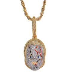 Collier pendentif poupée Chucky Collier Hip Hop Collier en or bijoux pour UNISEX UTILISATION TOUTDE21910515823147