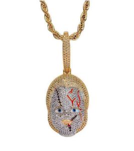 Chucky Doll hanger ketting hiphop ketting in gouden sieraden voor unisex dagelijks gebruik21910515823147