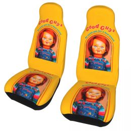 Chucky Retro Movies Car Seat Cover Child's Play Chucky Automobiles stoelhoezen geschikt voor auto's SUV Auto Protector Accessories 2 PCS