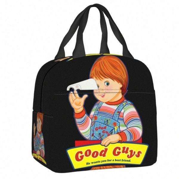 Chucky's Gym Good Guys Sac à lunch isolé pour les femmes imperméable Chucky Doll Cooler thermique Lunch Box Beach Cam Voyage I2pO #