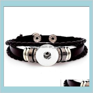 Brok 18 mm metalen armband gember mode 6 stijlen meerlagige leer Noosa snap statement sieraden ps1349 av4k2 bedelarmbanden bqxic