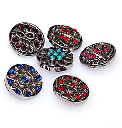 Chunk Charms met CZ Stone voor Noosa -armbanden en juwelierfits Noosa Braceletrings Gingersnapsrhodium Plating1490050