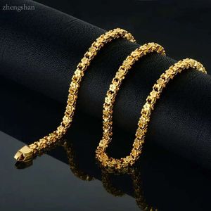 Dikke gouden ketting ketting eming 5mm vintage feestmannen sieraden doos ketting, 14k gele gouden kettingen 1177
