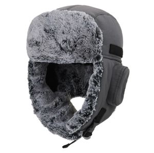 Chunky warme trapper hoed voor mannen vrouwen winter Russische hoeden dikke pluche gevoerde waterdichte ushanka jacht ski's cap