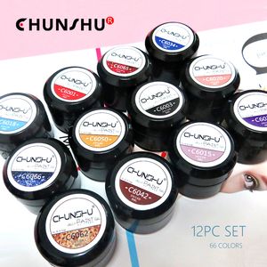 CHUNSHU, 12 piezas, esmalte de uñas en Gel UV/esmalte de uñas en Gel para arte de uñas, todo para manicura, Kit de barniz UV semipermanente