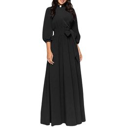 Robe d'église pour femmes, robe crayon moulante, Maxi, élégante, robes de prêtre, avec col à onglet, 341b