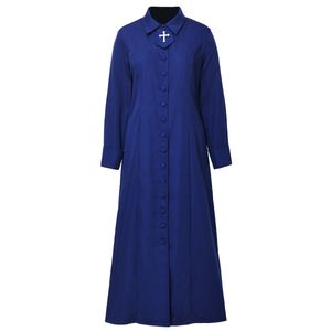 Vêtement d'église vêtements ethniques adultes catholiques femmes pasteur soutane prêtre Robe nonne choeur clerc chaire robe liturgique
