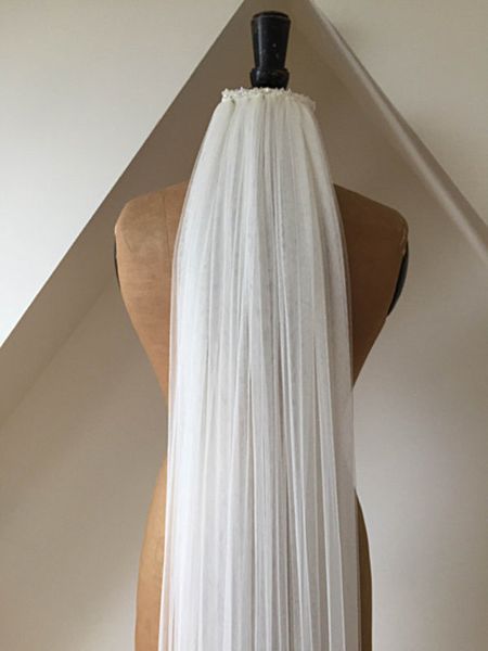 Accessoires de mariage d'église 1.5M blanc/ivoire doux Tulle filet voile de mariée avec peigne Stuning cristal cheveux accessoires X0726