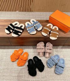 Chypre platte dia's slippers Designer Dames Sandalen Skarling Wol Brand Slipper verstelbare riemontwerp Outdoor Casual dia