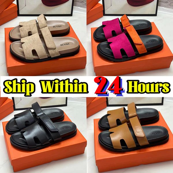 Chypres Designer Sandals Slippers Femmes Slides en cuir toile en daim pantoufle noir noir orange rouges plats plats pour femmes chaussures de sandale célèbres