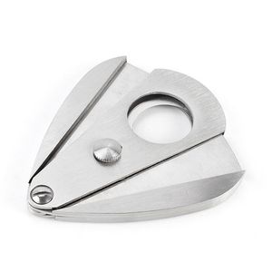 Sigaar Accessoires RVS Sigarenknipper Metalen Sigaren Schaar Guillotine Draagbare Sigaren Knippen Apparaat Mes Vaderdag Verjaardag Tabak Winkel Gift ZL1026