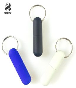 Cigare Cool Gadgets Gadgets portables poche en caoutchouc coupe-cigare lame porte-clés chaîne Style balle trou de tirage noir Cut2554804