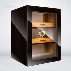 Armoire de grande capacité de l'humidité de cigare pour la maison en bois de cèdre avec humidificateur accessoires de cigares affichage