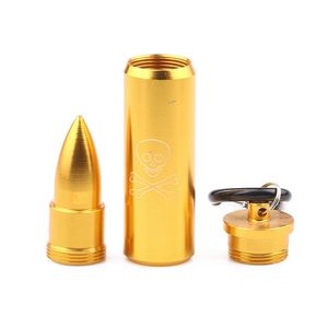 Sigaret Cases Metalen Bullet Vorm 98mm Pil Doos Waterdichte Tabaksrook Crème Dozen Secret Stash Diversion Herb Opslag Jar Verborgen Geld Container Roken ZL0659