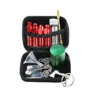 Sigarettenkokers Draagbare Snuff Snorter Set Fles Pijp Metalen Doos Kit 13-Delig Drop Levering Huis Tuin Huishoudelijk Diversen Acc Dhbjm