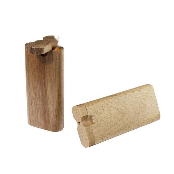 Cajas de cigarrillos Caja de madera Caja de almacenamiento de tabaco de protección ambiental portátil al aire libre Accesorios para fumar en el hogar Drop Deliver Dh37F