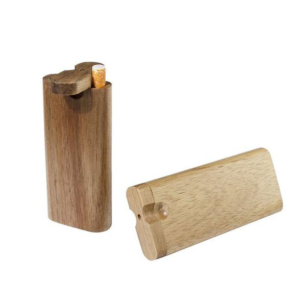 Étuis à cigarettes Étui à cigarettes en bois extérieur portable protection de l'environnement boîte de rangement de tabac accessoires de tabagisme ménagers Drop Dhdc4